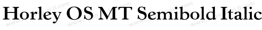 Horley OS MT Semibold Italic字体转换